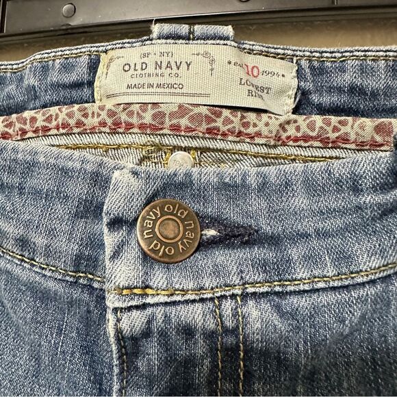 Vintage Old Navy Women’s, size 10 Bootcut Jeans, Button Flap Pockets Denim Pants - Picture 8 of 11